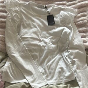 Joes White Ruffled Blouse